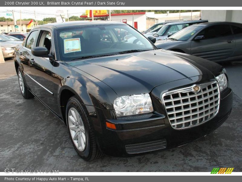 Brilliant Black Crystal Pearl / Dark Slate Gray 2008 Chrysler 300 LX