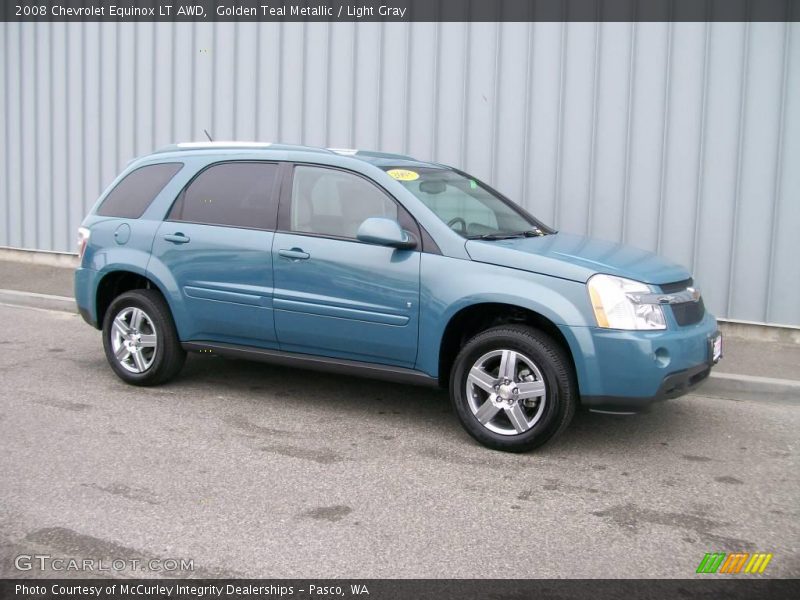 Golden Teal Metallic / Light Gray 2008 Chevrolet Equinox LT AWD