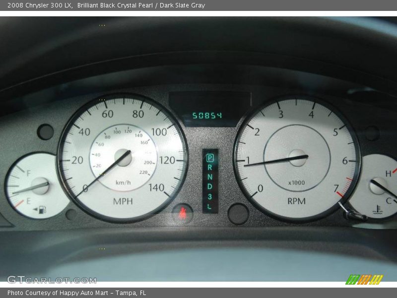 Brilliant Black Crystal Pearl / Dark Slate Gray 2008 Chrysler 300 LX