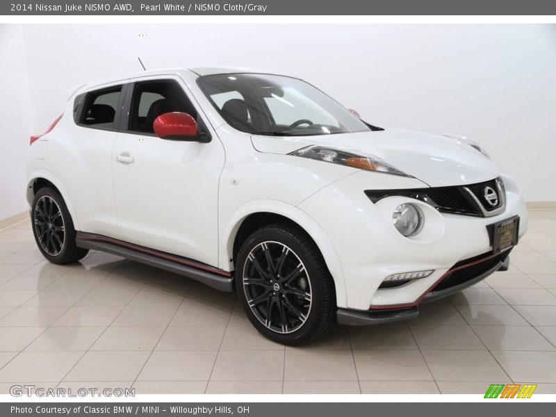 Pearl White / NISMO Cloth/Gray 2014 Nissan Juke NISMO AWD