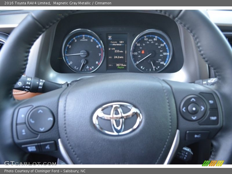 Magnetic Gray Metallic / Cinnamon 2016 Toyota RAV4 Limited