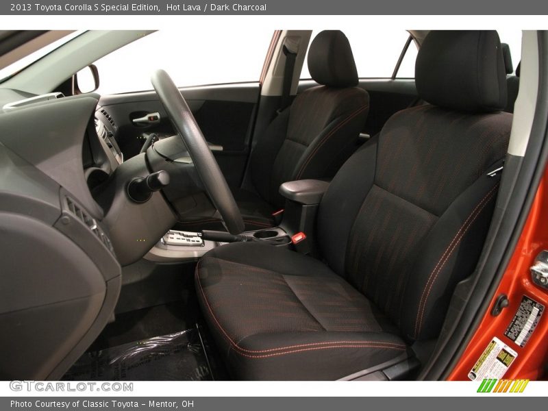 Front Seat of 2013 Corolla S Special Edition