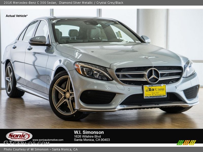 Diamond Silver Metallic / Crystal Grey/Black 2016 Mercedes-Benz C 300 Sedan