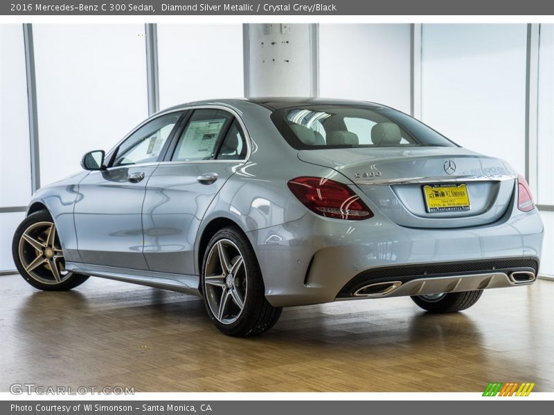 Diamond Silver Metallic / Crystal Grey/Black 2016 Mercedes-Benz C 300 Sedan