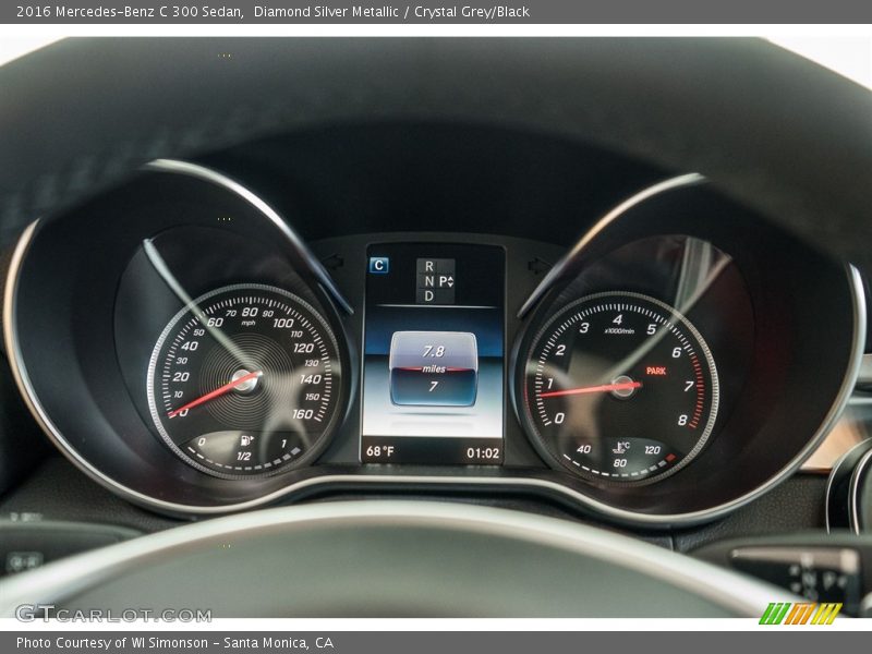 Diamond Silver Metallic / Crystal Grey/Black 2016 Mercedes-Benz C 300 Sedan