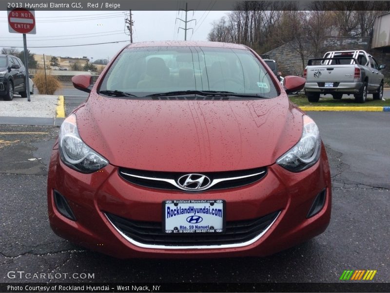 Red / Beige 2013 Hyundai Elantra GLS