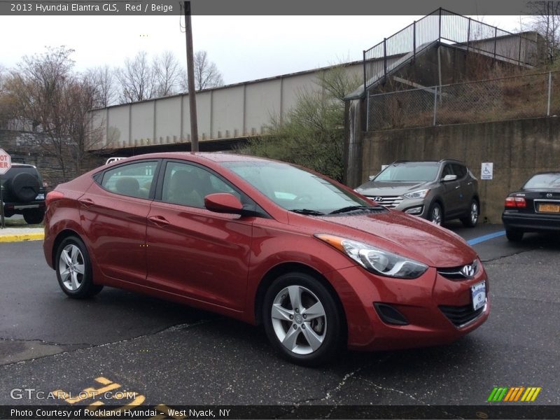 Red / Beige 2013 Hyundai Elantra GLS
