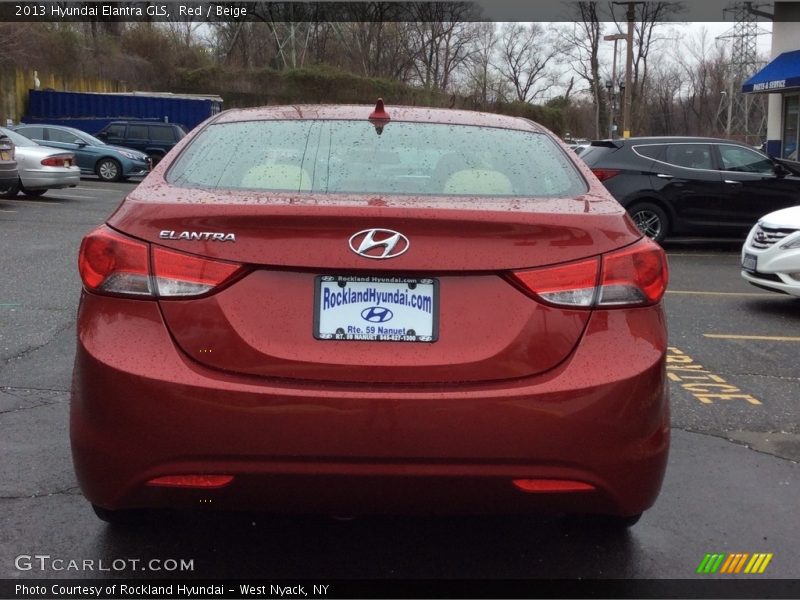 Red / Beige 2013 Hyundai Elantra GLS