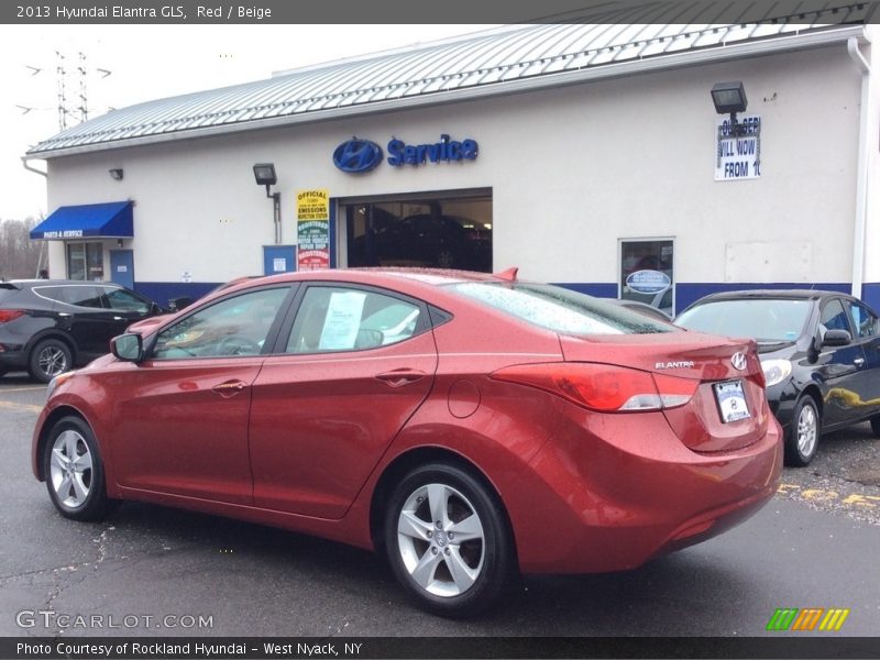 Red / Beige 2013 Hyundai Elantra GLS