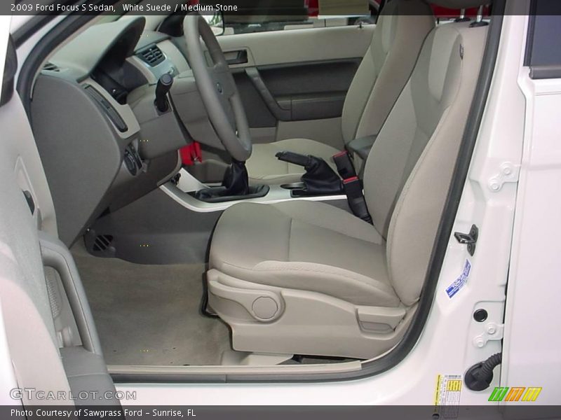 White Suede / Medium Stone 2009 Ford Focus S Sedan