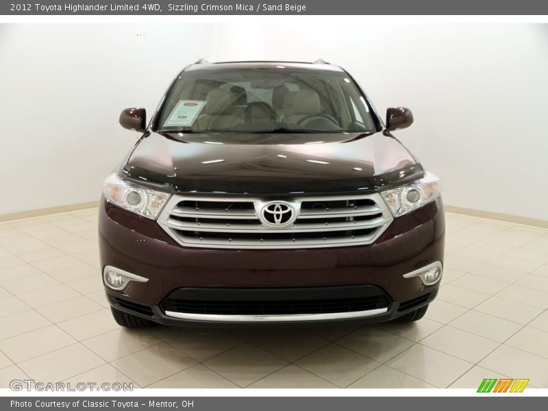 Sizzling Crimson Mica / Sand Beige 2012 Toyota Highlander Limited 4WD