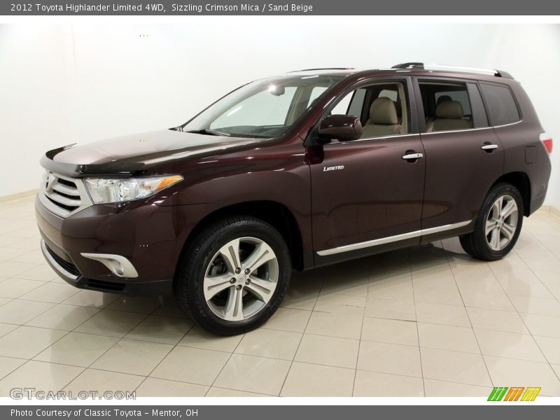 Sizzling Crimson Mica / Sand Beige 2012 Toyota Highlander Limited 4WD