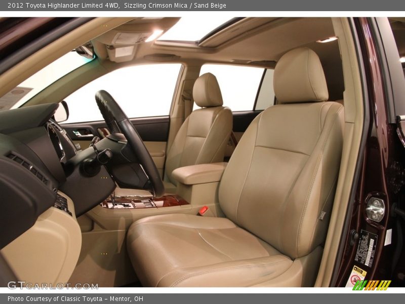 Sizzling Crimson Mica / Sand Beige 2012 Toyota Highlander Limited 4WD