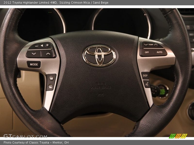 Sizzling Crimson Mica / Sand Beige 2012 Toyota Highlander Limited 4WD