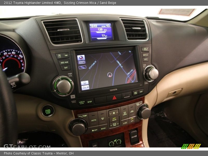 Sizzling Crimson Mica / Sand Beige 2012 Toyota Highlander Limited 4WD