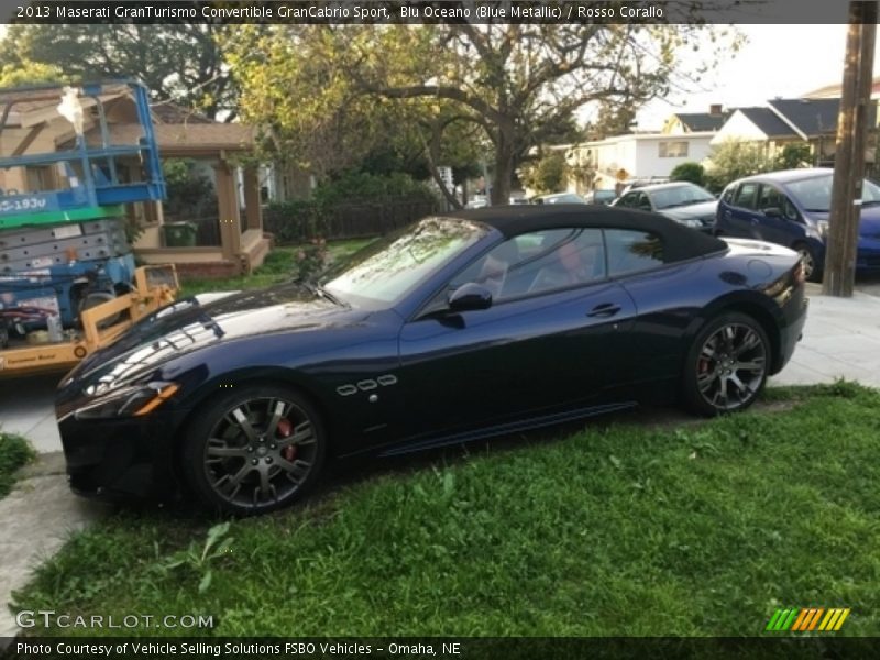 Blu Oceano (Blue Metallic) / Rosso Corallo 2013 Maserati GranTurismo Convertible GranCabrio Sport