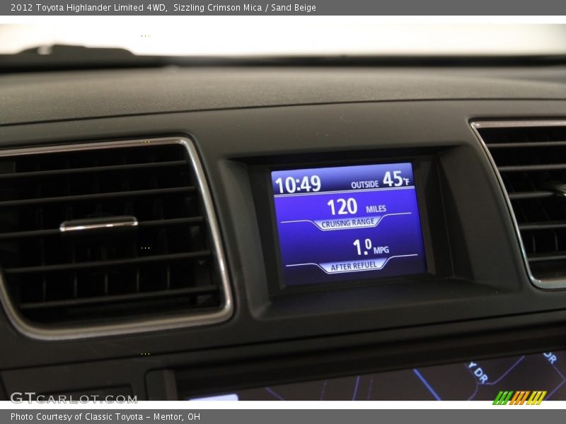 Sizzling Crimson Mica / Sand Beige 2012 Toyota Highlander Limited 4WD