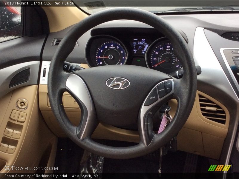 Red / Beige 2013 Hyundai Elantra GLS