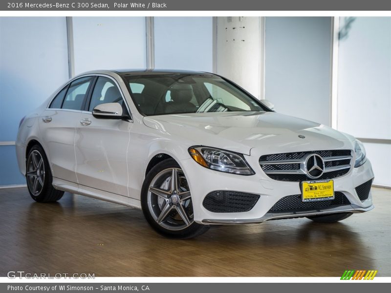 Polar White / Black 2016 Mercedes-Benz C 300 Sedan