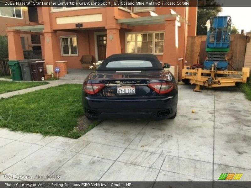 Blu Oceano (Blue Metallic) / Rosso Corallo 2013 Maserati GranTurismo Convertible GranCabrio Sport