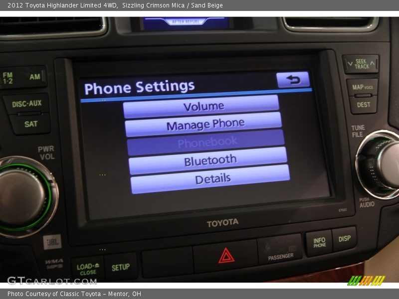Sizzling Crimson Mica / Sand Beige 2012 Toyota Highlander Limited 4WD