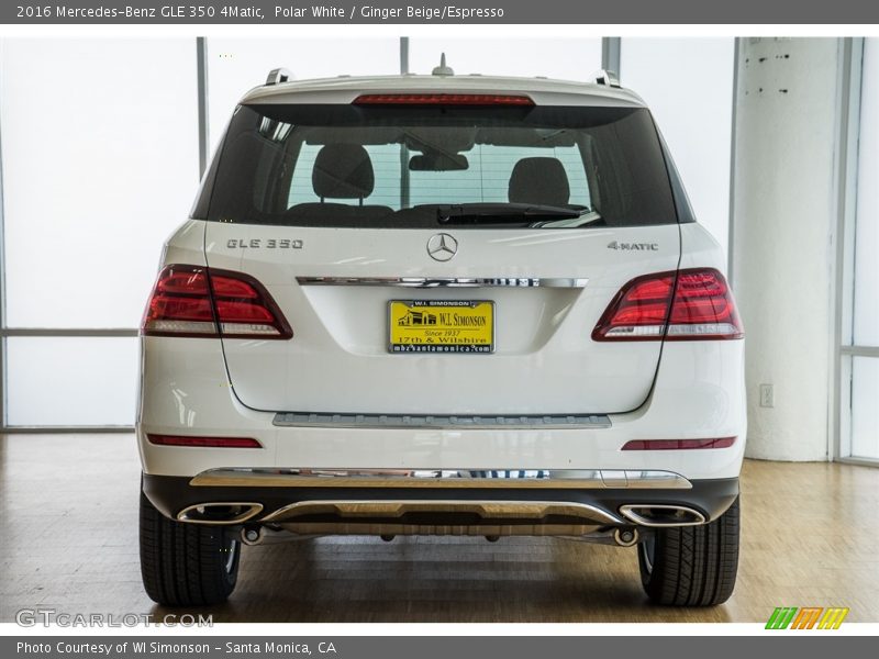 Polar White / Ginger Beige/Espresso 2016 Mercedes-Benz GLE 350 4Matic