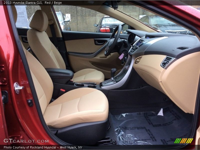 Red / Beige 2013 Hyundai Elantra GLS