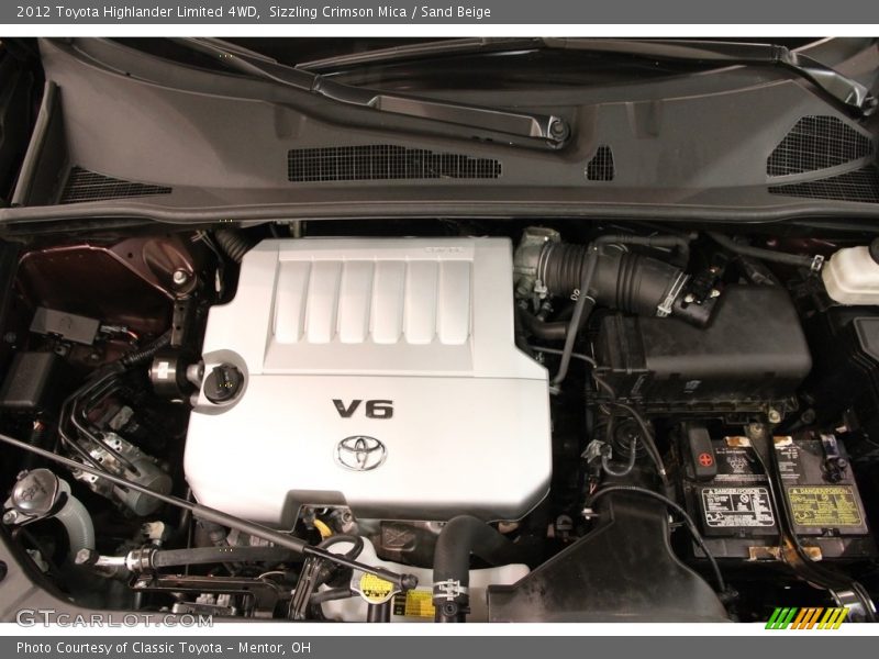 Sizzling Crimson Mica / Sand Beige 2012 Toyota Highlander Limited 4WD