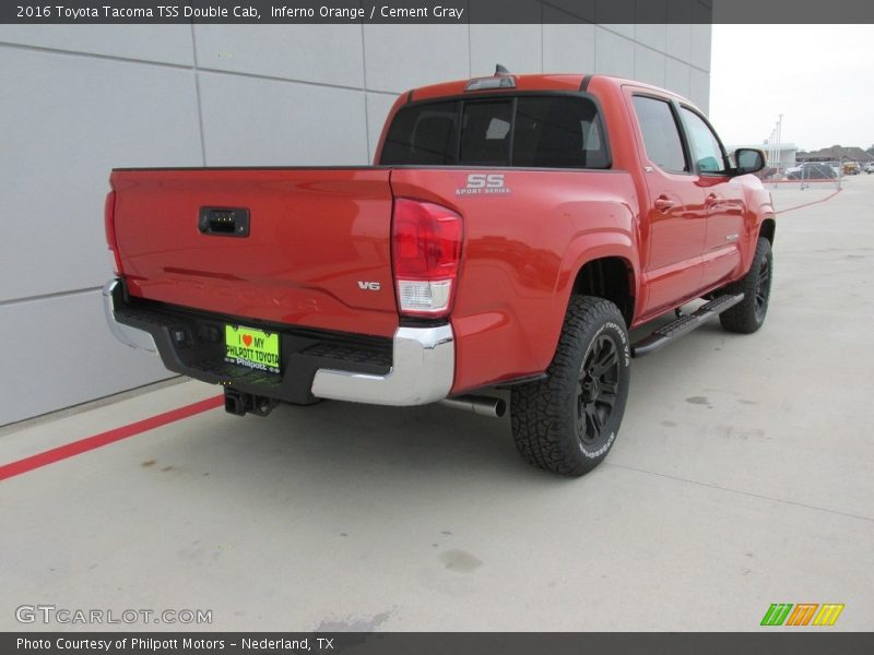 Inferno Orange / Cement Gray 2016 Toyota Tacoma TSS Double Cab