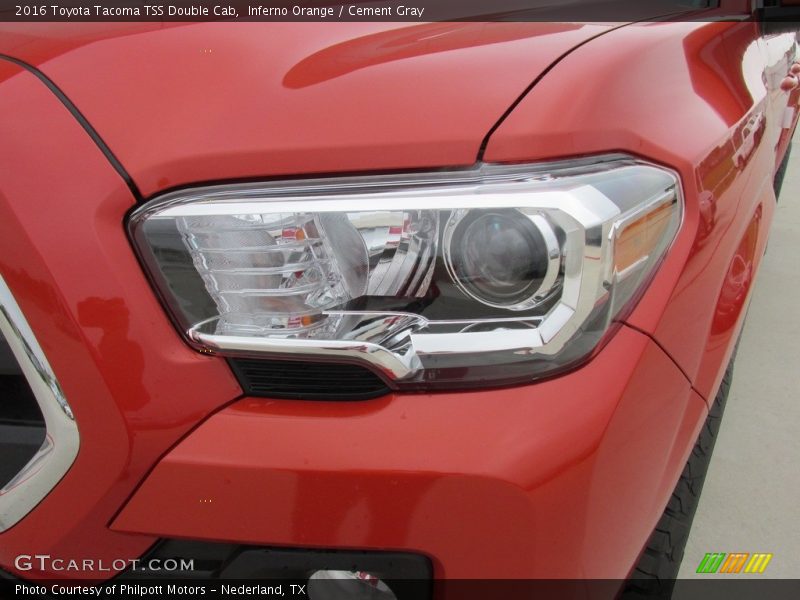 Inferno Orange / Cement Gray 2016 Toyota Tacoma TSS Double Cab