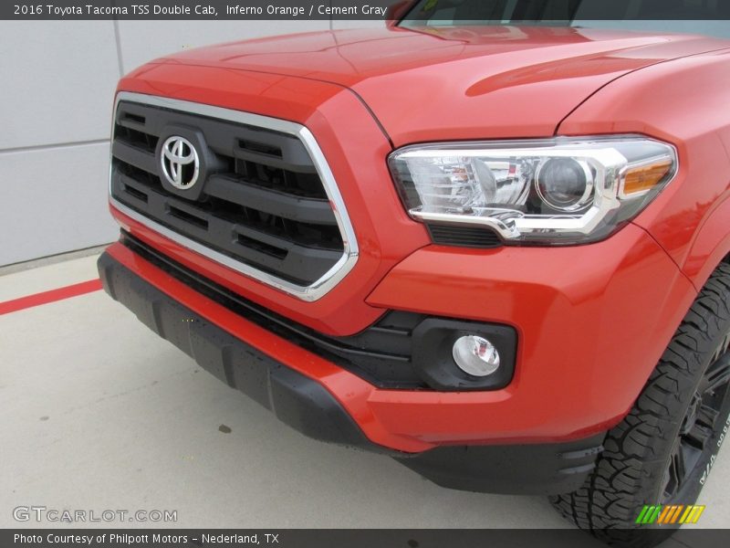 Inferno Orange / Cement Gray 2016 Toyota Tacoma TSS Double Cab