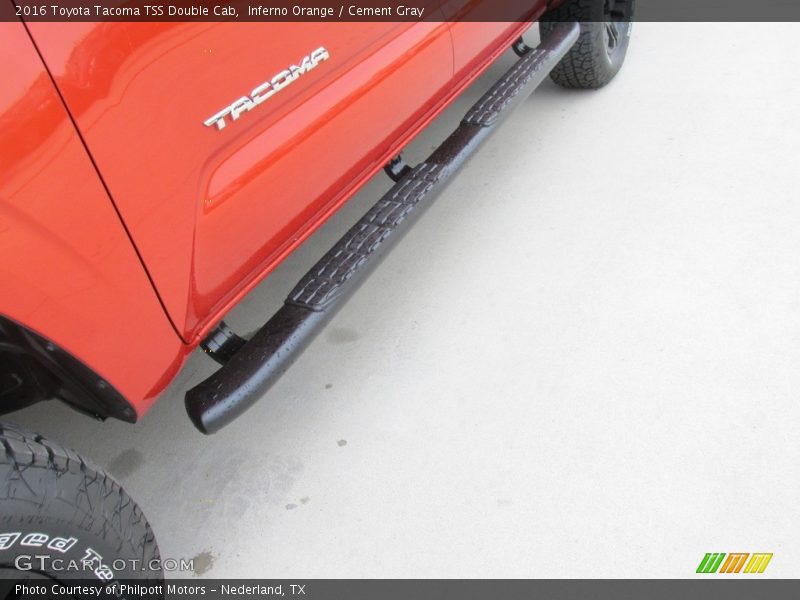 Inferno Orange / Cement Gray 2016 Toyota Tacoma TSS Double Cab