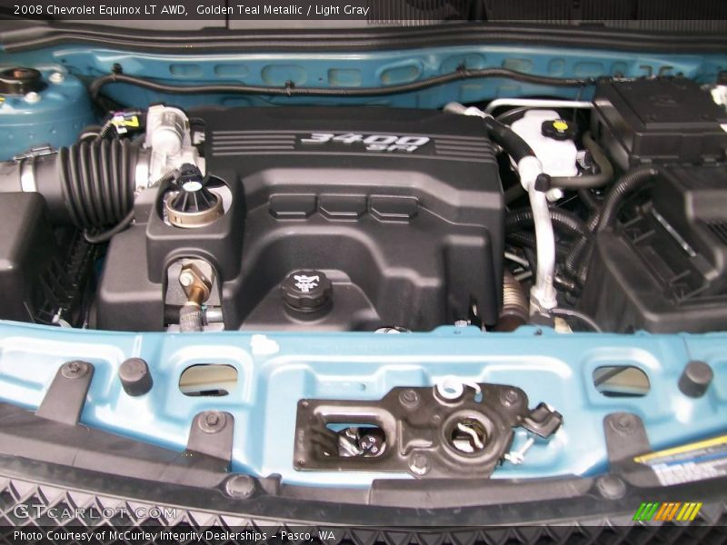 Golden Teal Metallic / Light Gray 2008 Chevrolet Equinox LT AWD