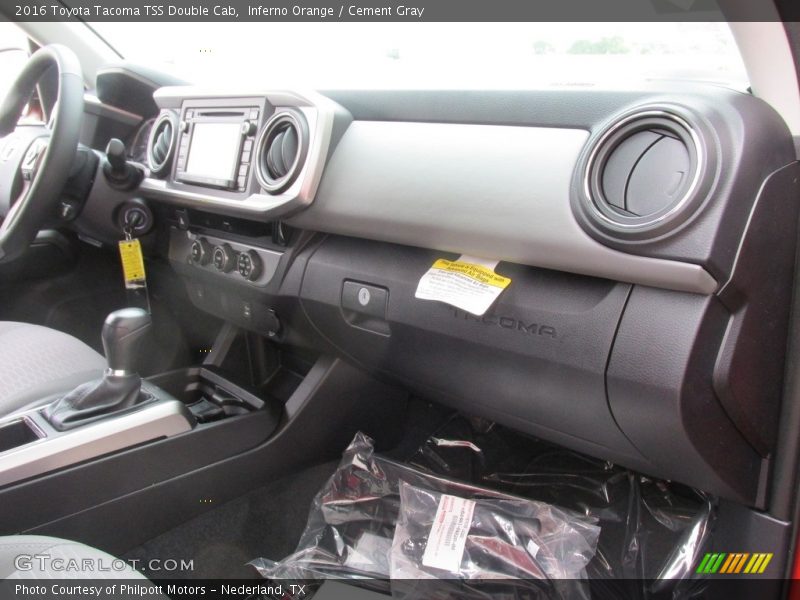 Inferno Orange / Cement Gray 2016 Toyota Tacoma TSS Double Cab