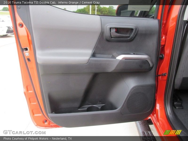 Inferno Orange / Cement Gray 2016 Toyota Tacoma TSS Double Cab