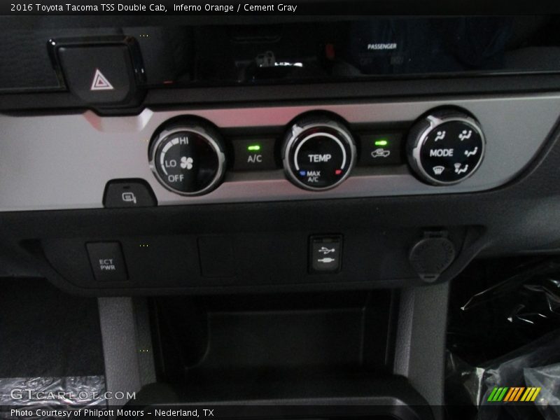 Inferno Orange / Cement Gray 2016 Toyota Tacoma TSS Double Cab