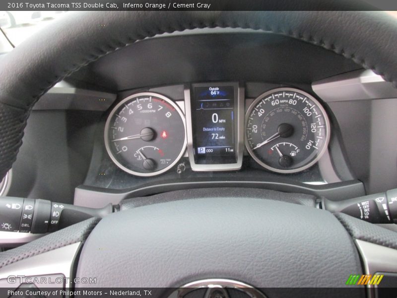 Inferno Orange / Cement Gray 2016 Toyota Tacoma TSS Double Cab