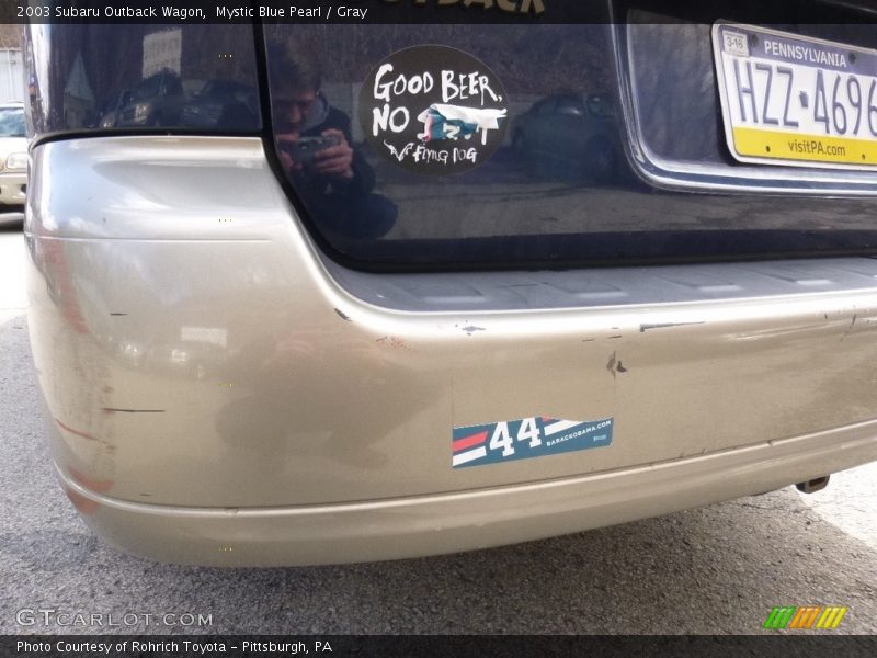 Mystic Blue Pearl / Gray 2003 Subaru Outback Wagon
