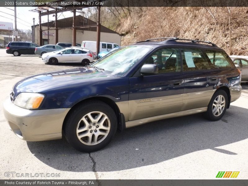 Mystic Blue Pearl / Gray 2003 Subaru Outback Wagon