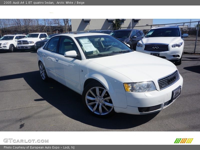 Arctic White / Beige 2005 Audi A4 1.8T quattro Sedan