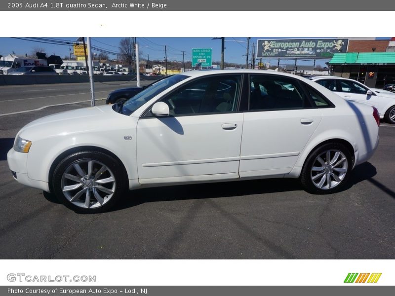 Arctic White / Beige 2005 Audi A4 1.8T quattro Sedan