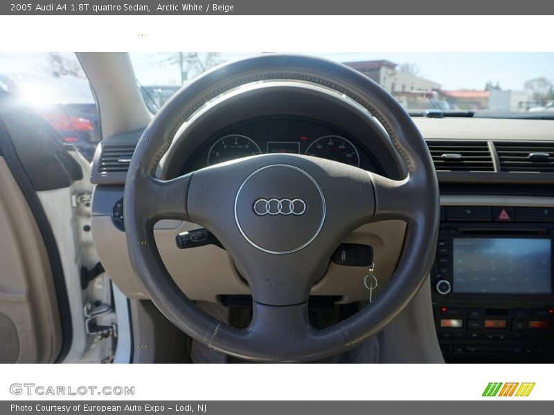 Arctic White / Beige 2005 Audi A4 1.8T quattro Sedan