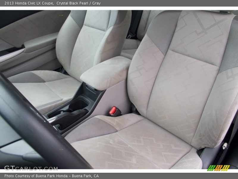 Crystal Black Pearl / Gray 2013 Honda Civic LX Coupe