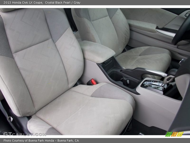Crystal Black Pearl / Gray 2013 Honda Civic LX Coupe