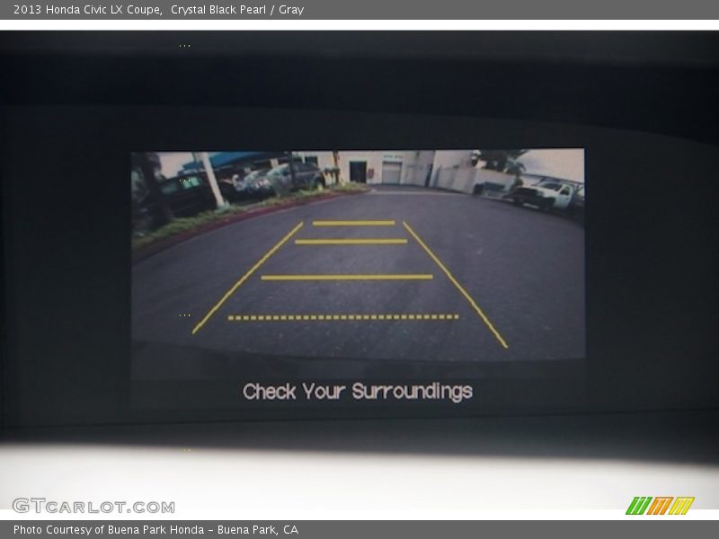 Crystal Black Pearl / Gray 2013 Honda Civic LX Coupe