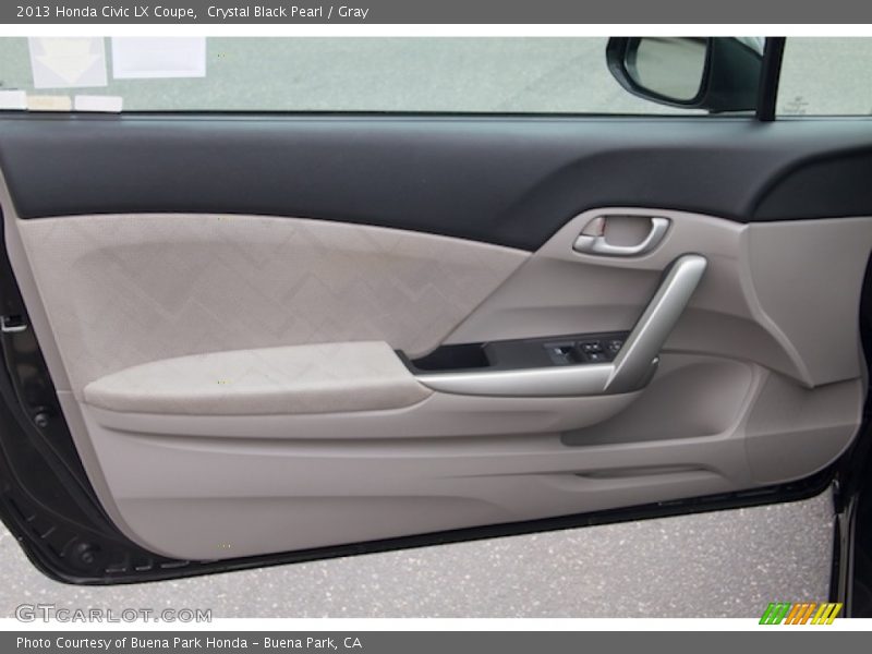 Crystal Black Pearl / Gray 2013 Honda Civic LX Coupe