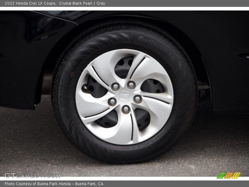 Crystal Black Pearl / Gray 2013 Honda Civic LX Coupe