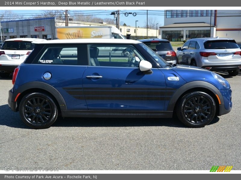 Deep Blue Metallic / Leatherette/Cloth Black Pearl 2014 Mini Cooper S Hardtop