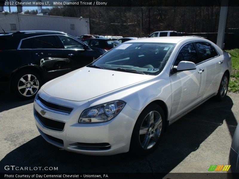White Diamond Tricoat / Ebony 2012 Chevrolet Malibu LT