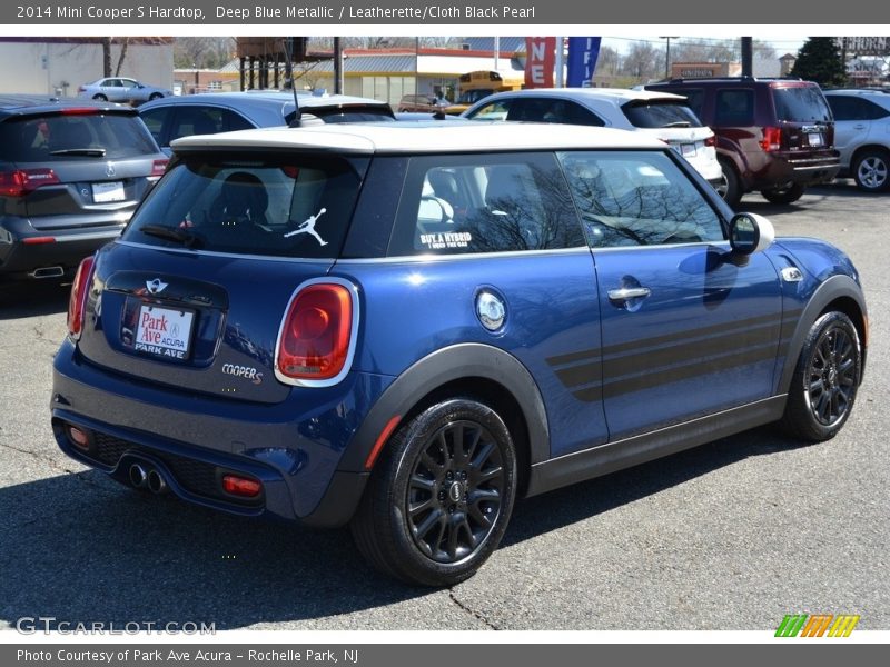 Deep Blue Metallic / Leatherette/Cloth Black Pearl 2014 Mini Cooper S Hardtop